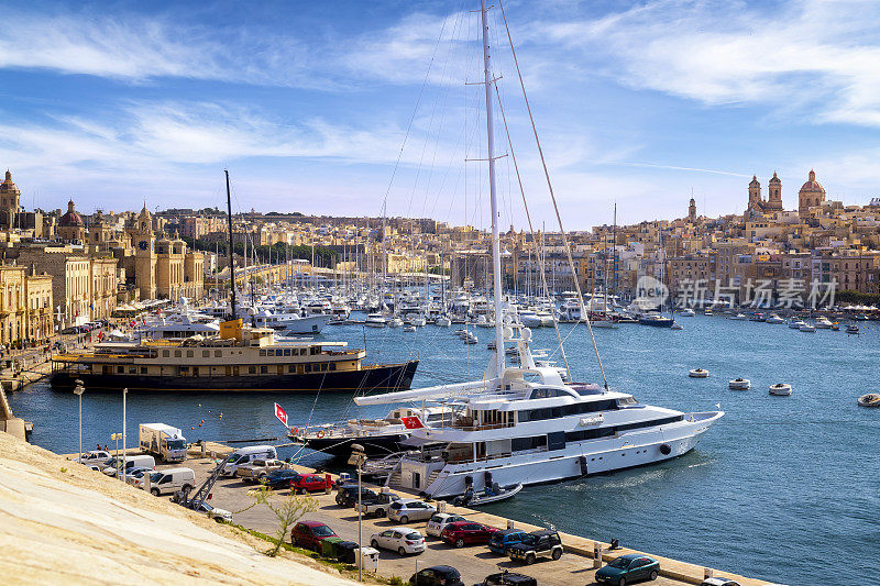 Birgu, Isla in Malta with Grand Harbour Marina地中海旅游目的地